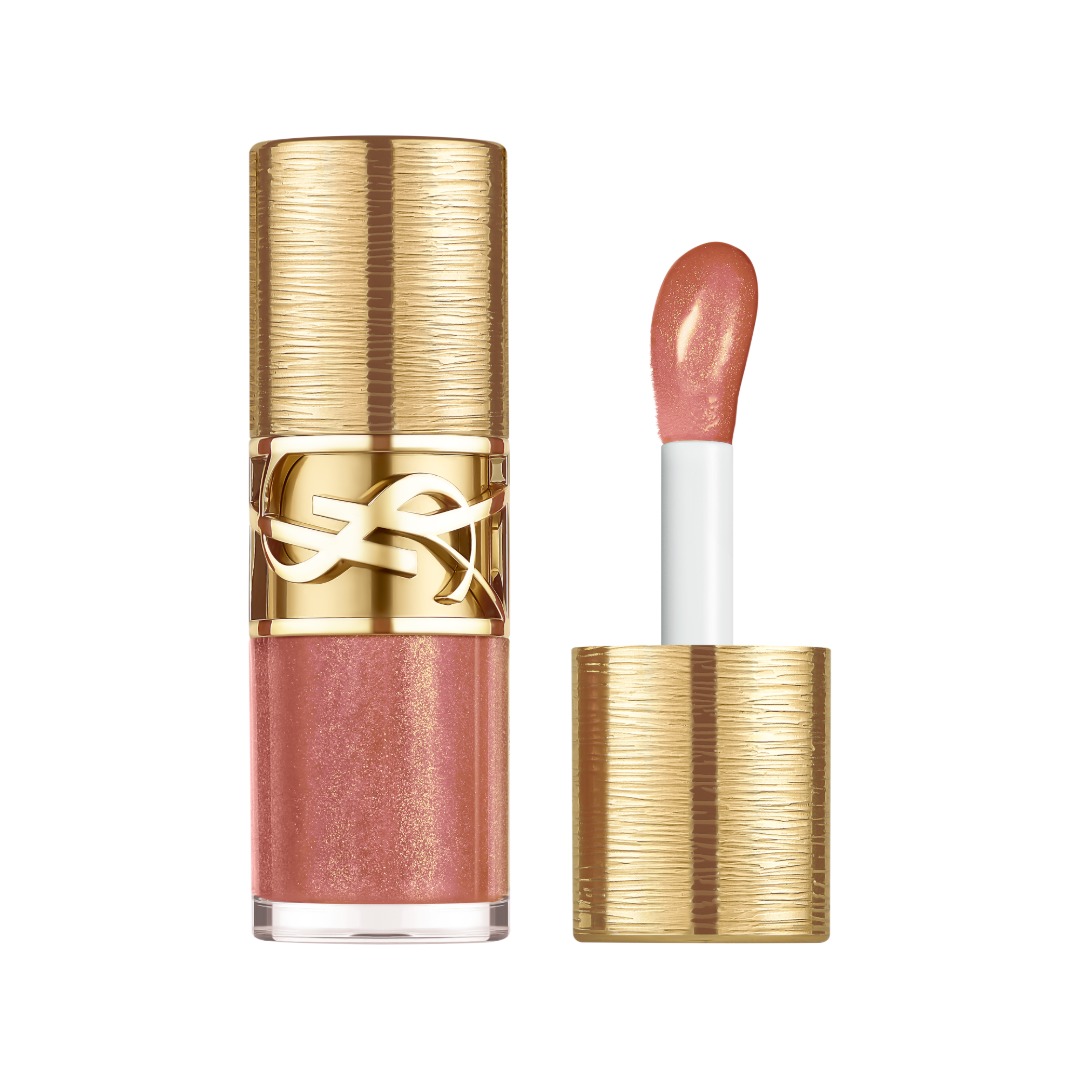 YSL Beauty Ysl Loveshine Plumping Lip Oil Gloss Limited Edition Shade 12 Honey Moon - Rose-Pink Copper Shimmer 40$